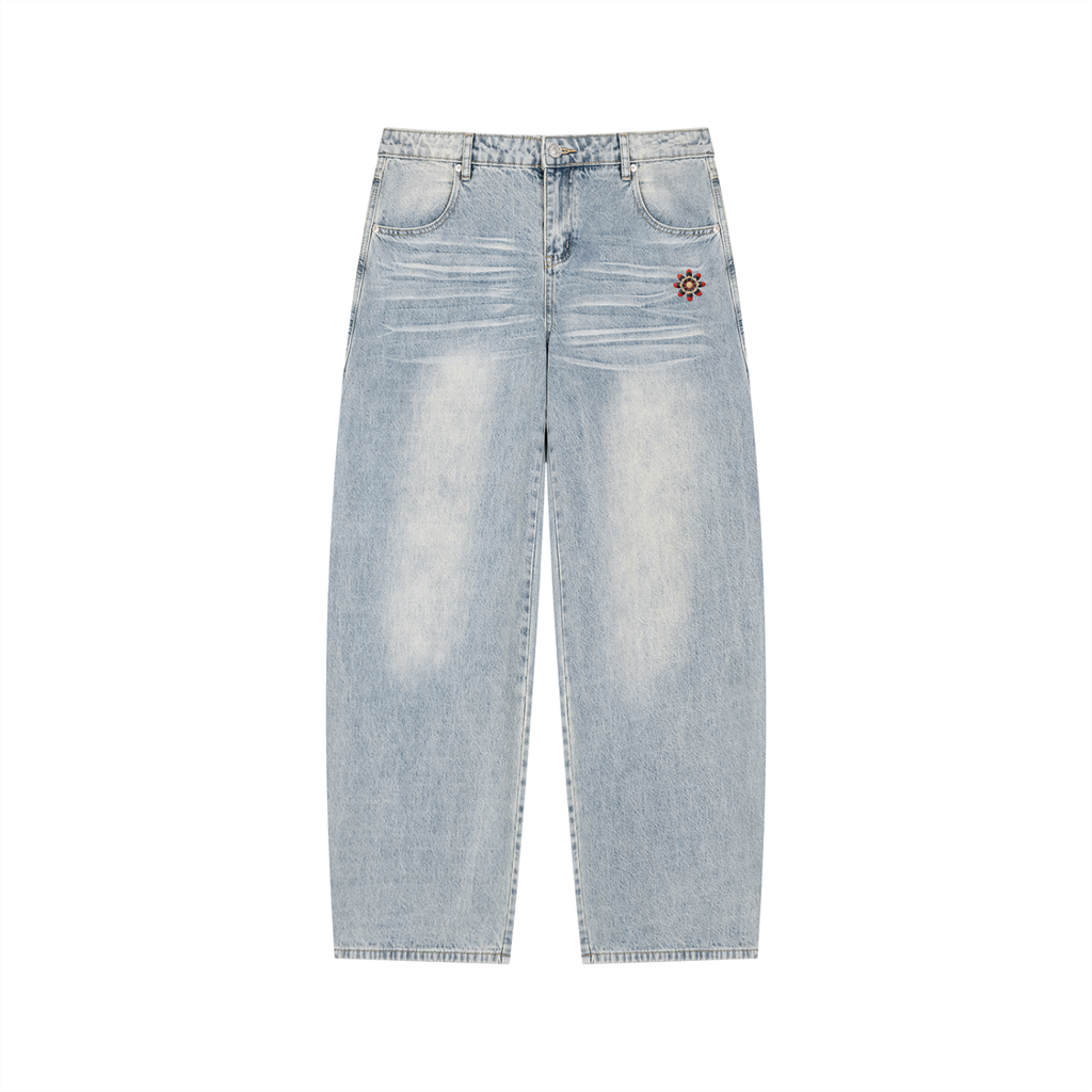 Flowers Snake Jeans